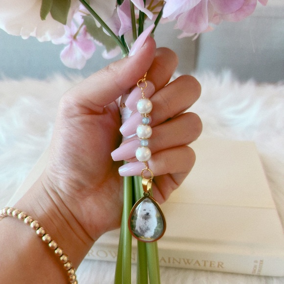 Wedding Bouquet Memorial Charm - Something Blue - Picture 2 of 3